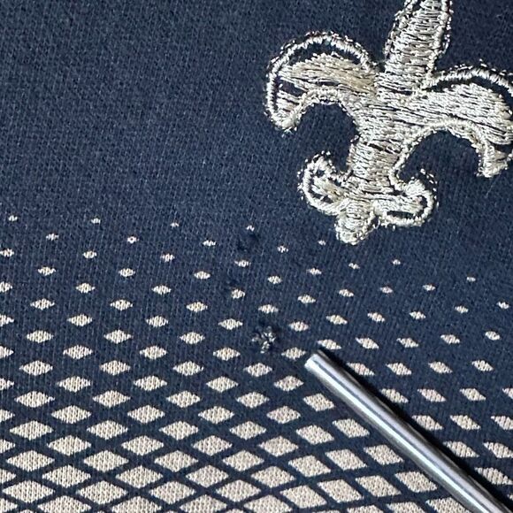 New‎ Orleans Saints Custom Full Zip Vans Hoodie Mens S Black Gold Geaux NFL - Picture 6 of 13